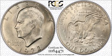 1972 $1 Type 1 MS64