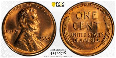 1954-S 1C MS67RD