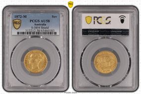 1872-M Sov S-3854 Shield AU58