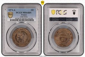 1873-A 10C Gad-265a MS64BN