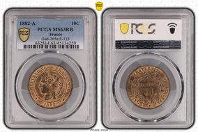 1882-A 10C Gad-265a F-135 MS63RB