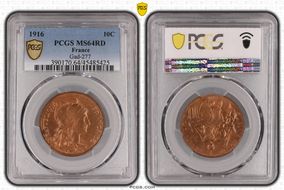 1916 10C Gad-277 F-136 MS64RD