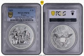 2022 € 25 Grand Sceau des USA - Rev PR PR70