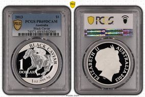 2013 $1 Black Caviar PR69DCAM