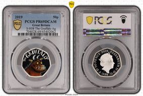 2019 50p S-H58 The Gruffalo Ag PR69DCAM