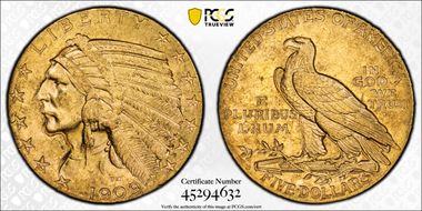 1909-D $5 MS63