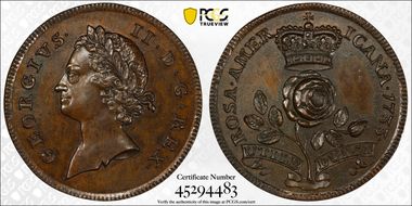 1733 Patt 2P Rosa Americana, Martin 1-A PR62BN