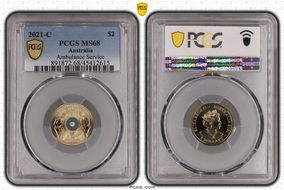 2021-C $2 Ambulance Service Colorized MS68