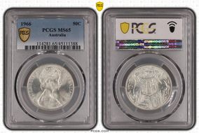 1966 50C KM-67  Ag MS65