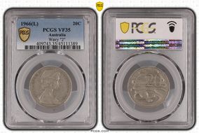 1966(L) 20C Wavy "2" VF35