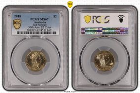 2018 $2 3rd Portrait 30th Ann. $2 Coin MS67
