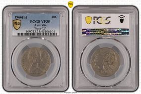 1966(L) 20C Wavy "2" VF35