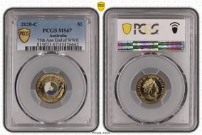 2020-C $2 75th Ann End of WWII Colorized MS67