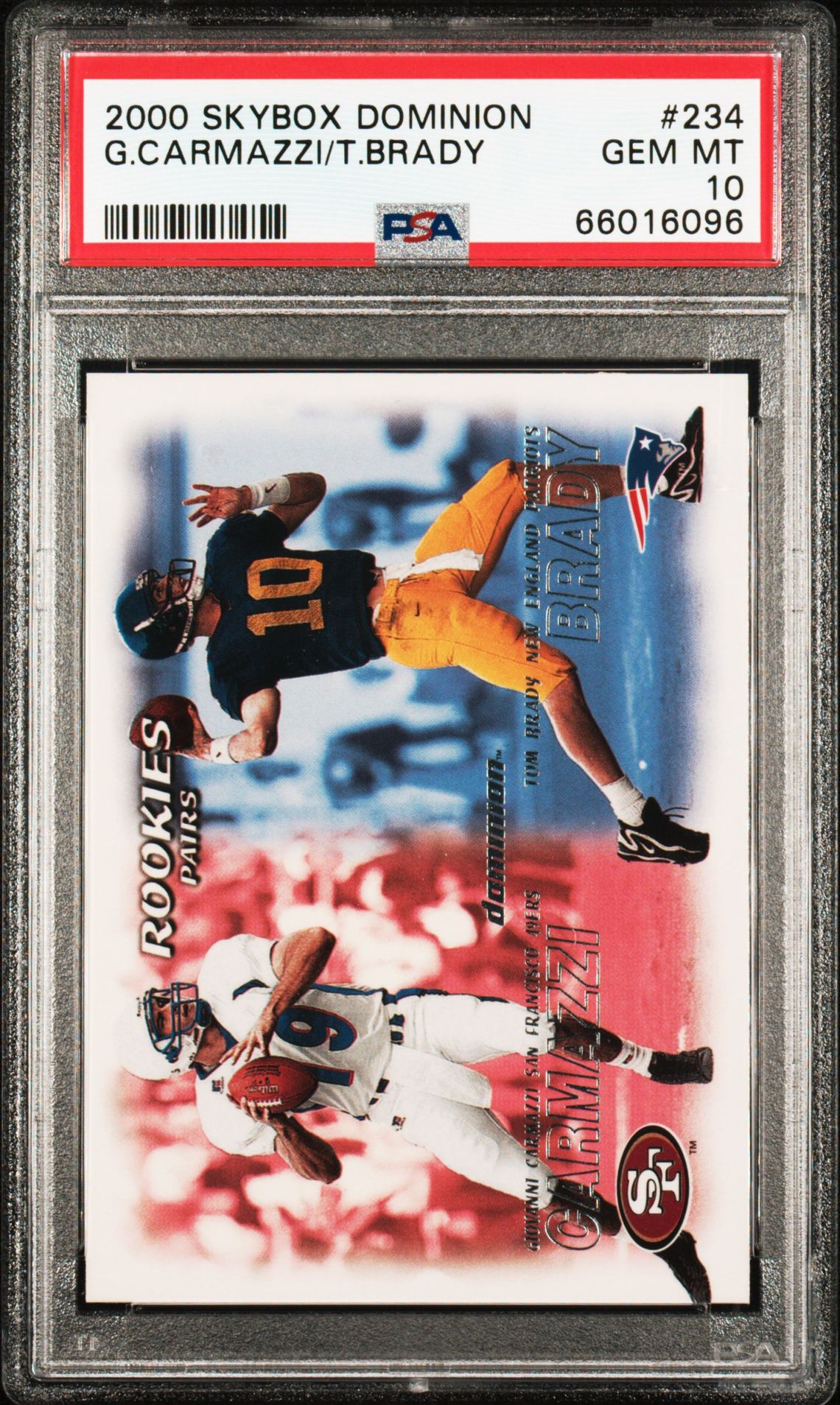 2000 Skybox Dominion G.carmazzi/T.brady #234 Gem Mt 10 front