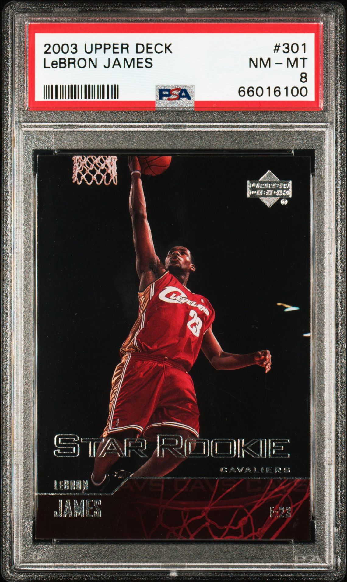 2003 Upper Deck Lebron James #301 Nm-Mt 8 front