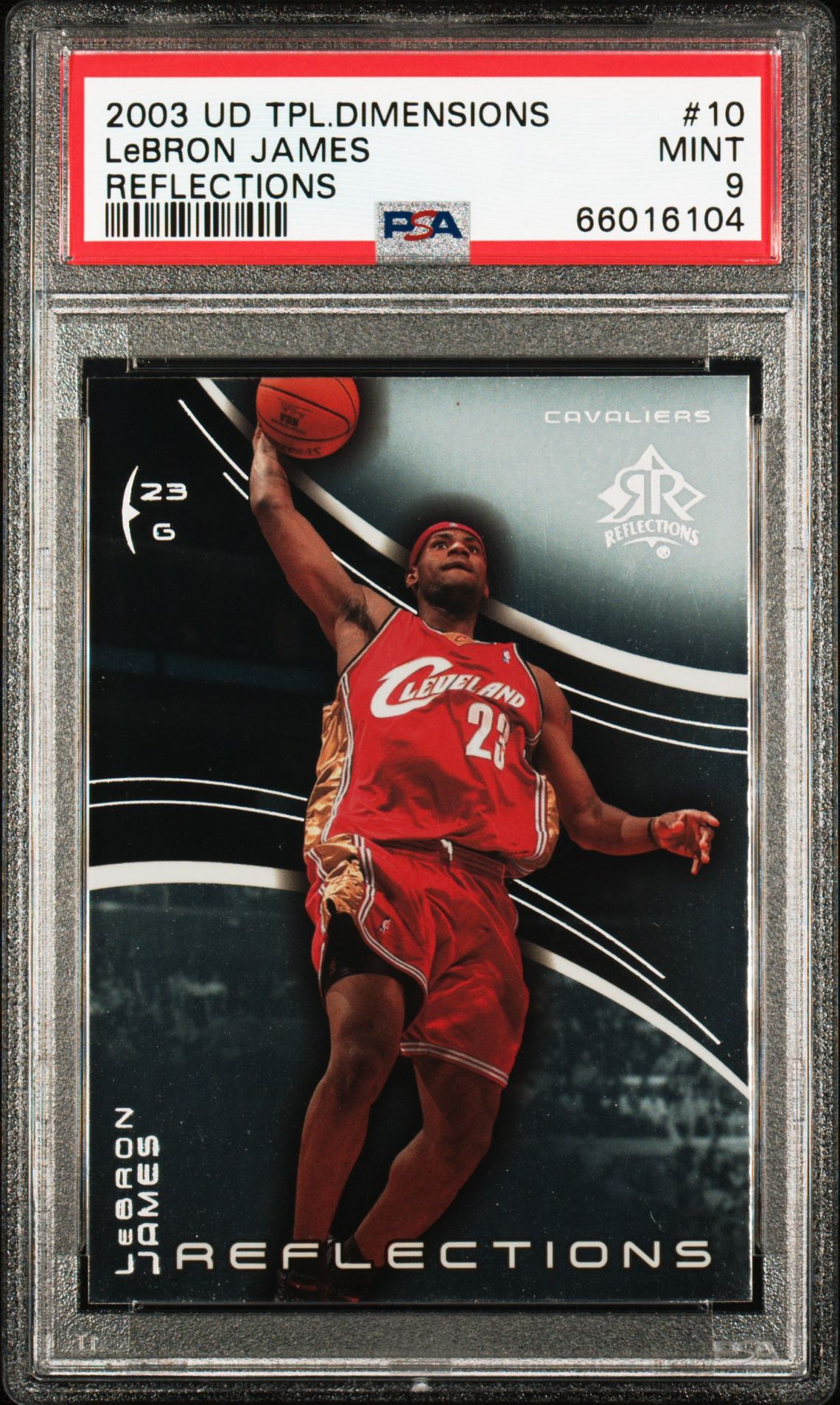 2003 Upper Deck Triple Dimensions Reflections Lebron James #10 (Reflections) Mint 9 front