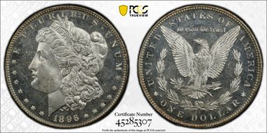 1896 $1 MS64DMPL