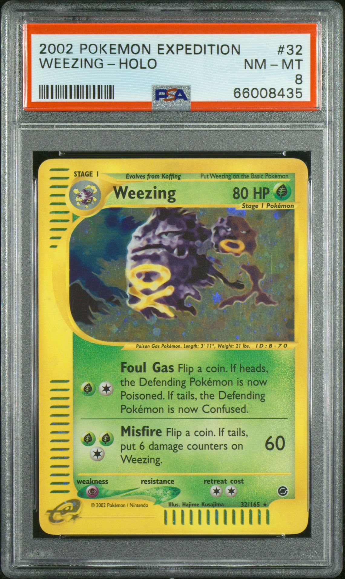 2002 Pokemon POKEMON EXPEDITION Holo #32 Weezing-Holo front
