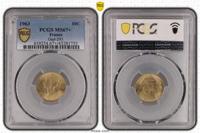 1963 10C Gad-293 MS67+