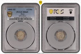 1895-TF 1/2 Din KM-206.2  Ag MS65