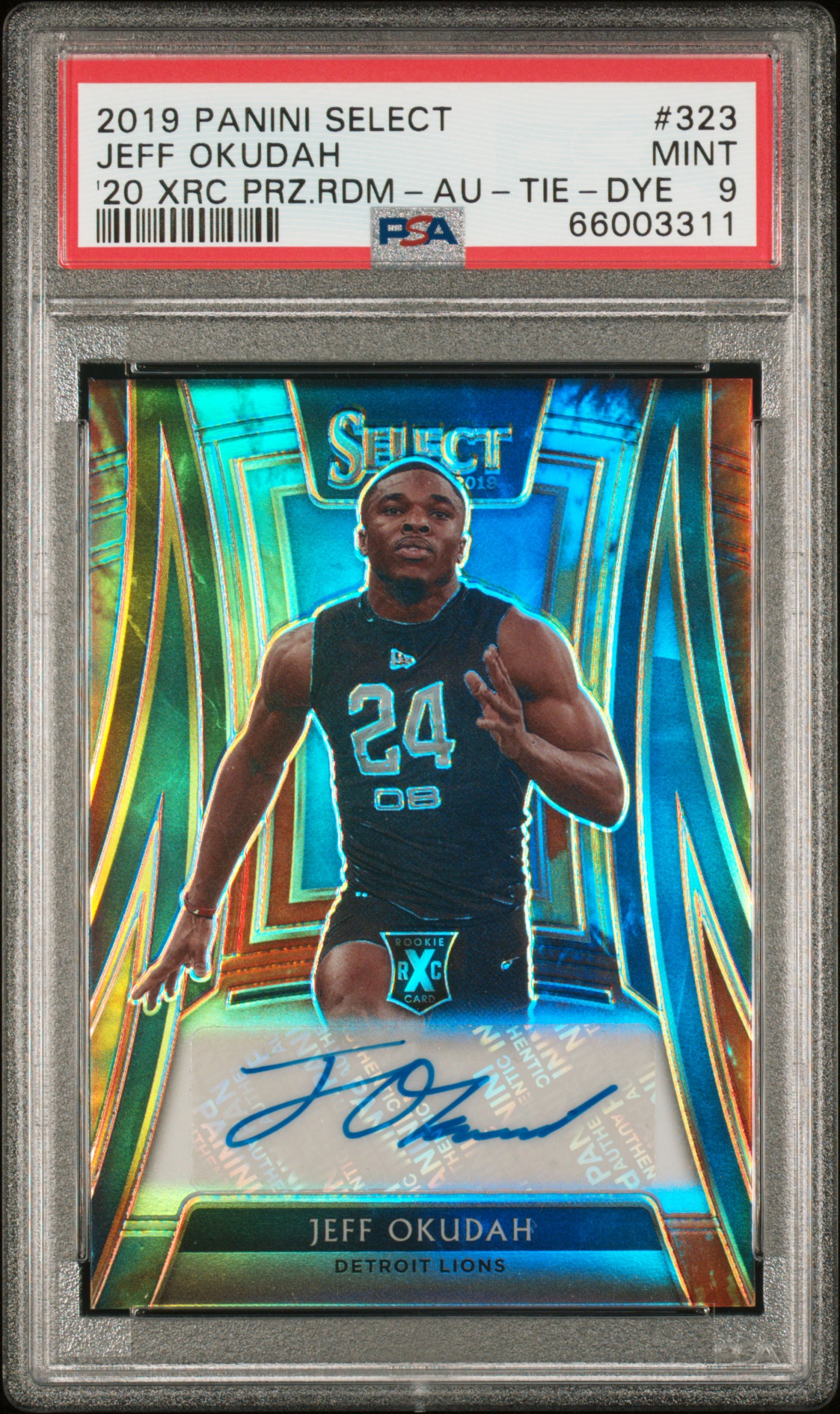 Joe Mixon Autographed 2019 Panini Select Prizm Rookie Jersey Card