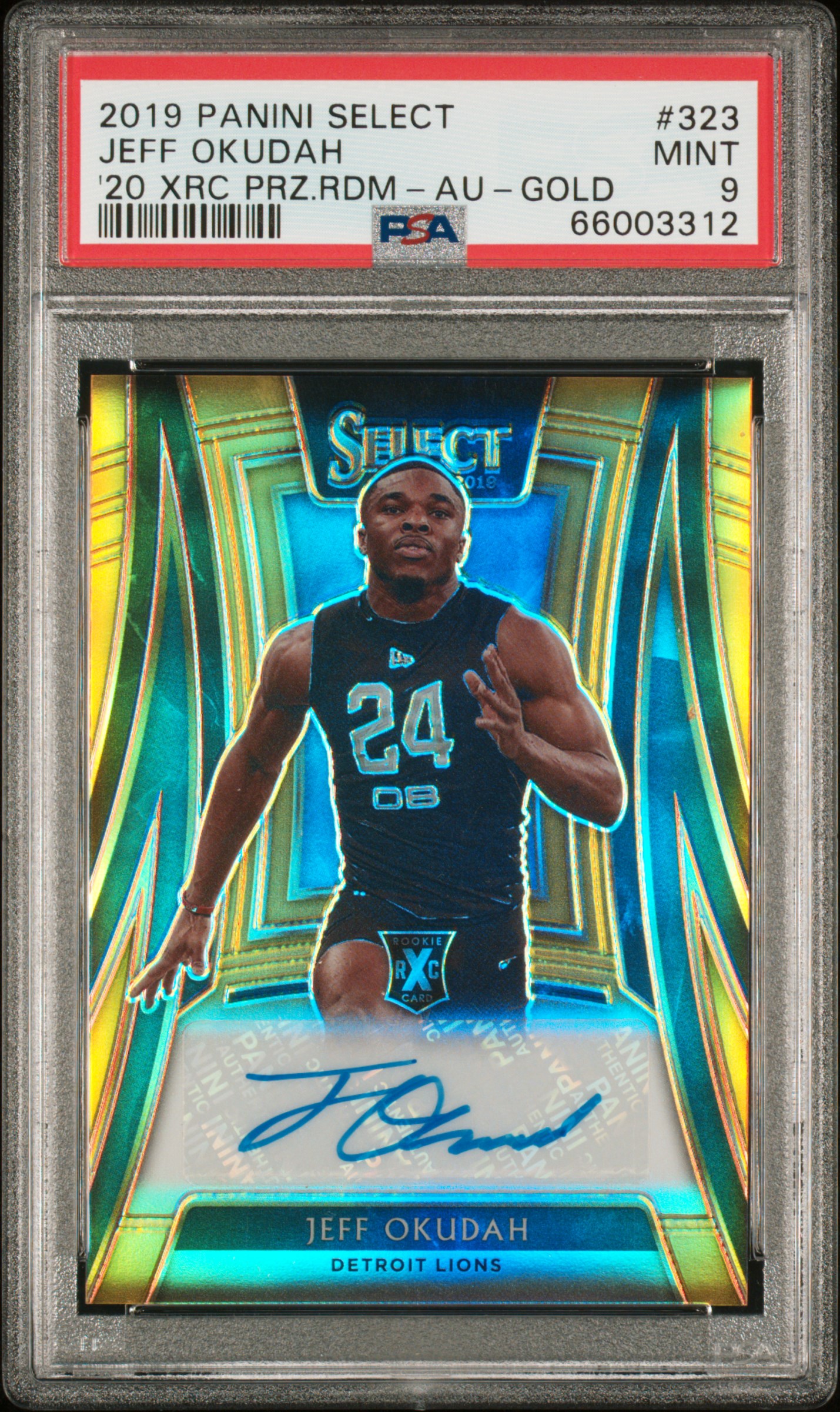 Joe Mixon Autographed 2019 Panini Select Prizm Rookie Jersey Card