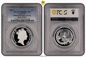 2017 1C Decimal Designs in Perspective 1oz Ag High Relief PR68DCAM
