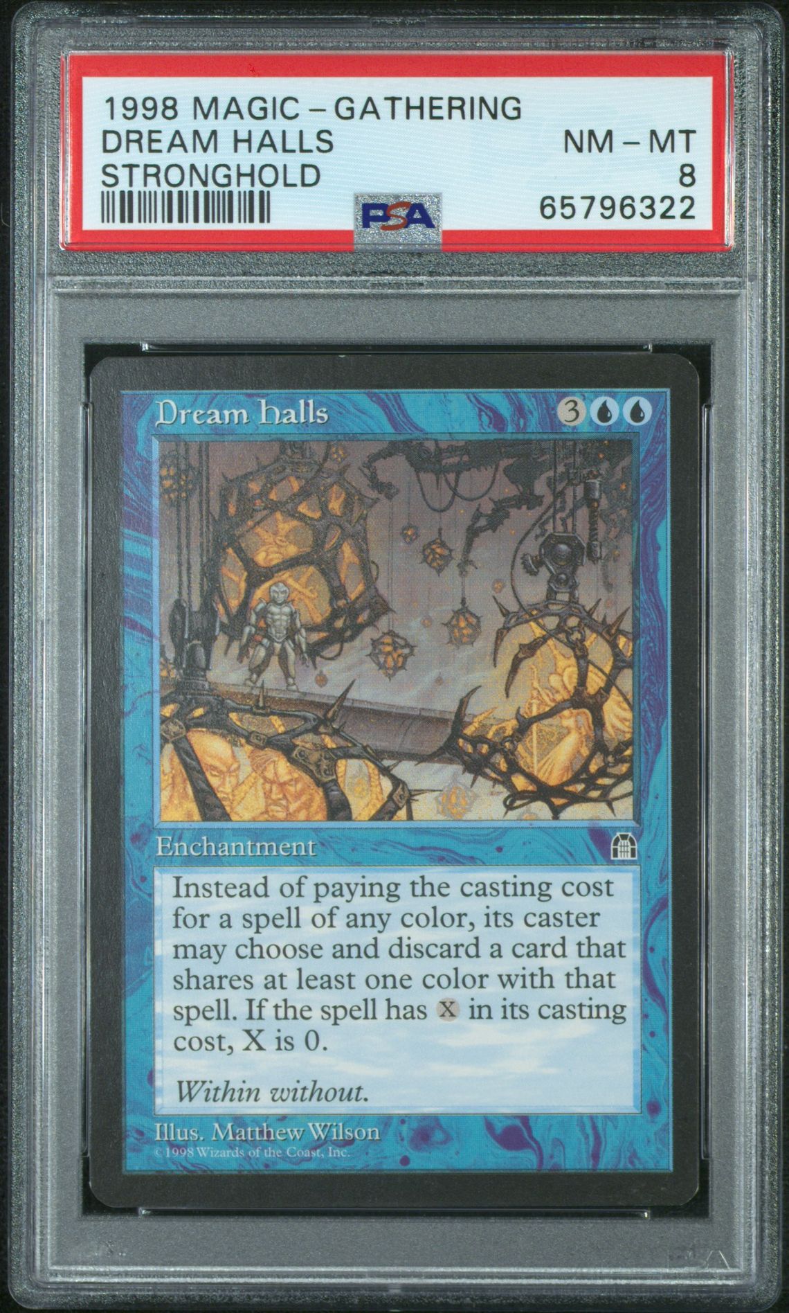 1998 MTG MAGIC THE GATHERING STRONGHOLD Blue Dream Halls front