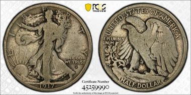 1917-S 50C Obverse VG10