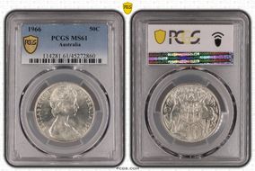 1966 50C KM-67  Ag MS61