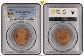 1872-A 5C Gad-157a MS65RD