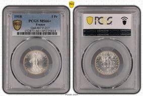 1918 1 Fr Gad-467 F-217 MS66+