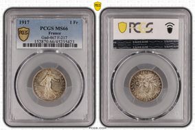 1917 1 Fr Gad-467 F-217 MS66