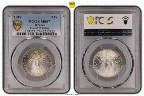 1918 2 Fr Gad-532 F-266 MS67