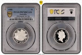 1988 $1 Aboriginal Art Ag PR70DCAM