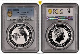 2000 (1999) $1 Kookaburra Ag MS70