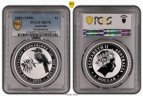 2000 (1999) $1 Kookaburra Ag MS70