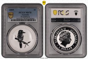 2005 $1 Kookaburra Ag MS70
