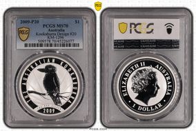 2009-P20 $1 Kookaburra Design #20 KM-1296 MS70