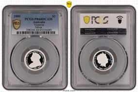 2000 $2 Victoria  Silver PR68DCAM