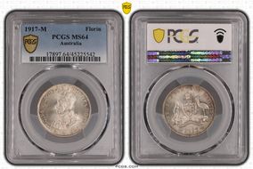 1917-M Florin KM-27  Ag MS64