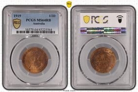 1919 1/2D MS64RB