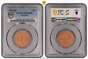 1961 Y. (p) 1/2D MS64RB