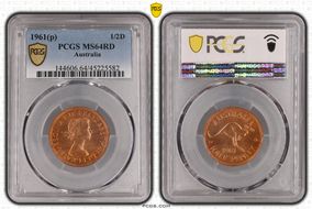 1961 Y. (p) 1/2D MS64RD