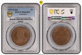 1933/2 (m) 1D MS62BN
