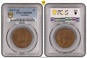 1942 Y. (p) 1D MS63BN