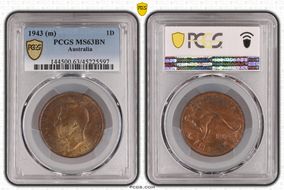 1943 (m) 1D MS63BN