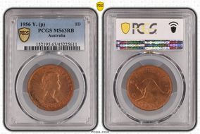 1956 Y. (p) 1D MS63RB