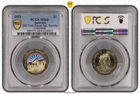 2022 $1 200 Year Royal Agr. Society Colorized MS68