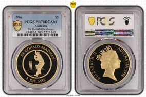 1996 $5 Sir Donald Bradman PR70DCAM